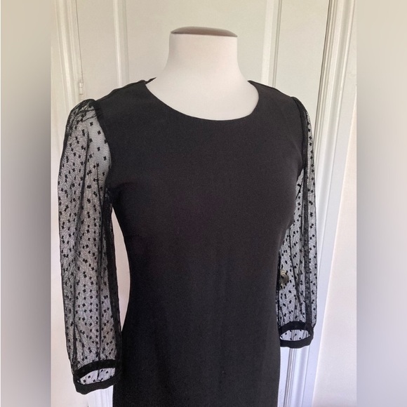 Karl Lagerfeld Paris, Black Cocktail Dress, long sleeves. Fully lined - Picture 2 of 9